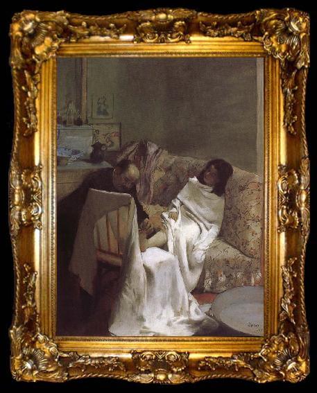 framed  Edgar Degas Person triming the nail, ta009-2